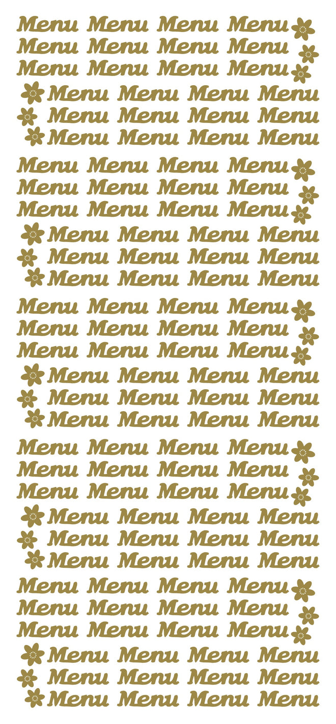 Peel Off Stickers - Menu