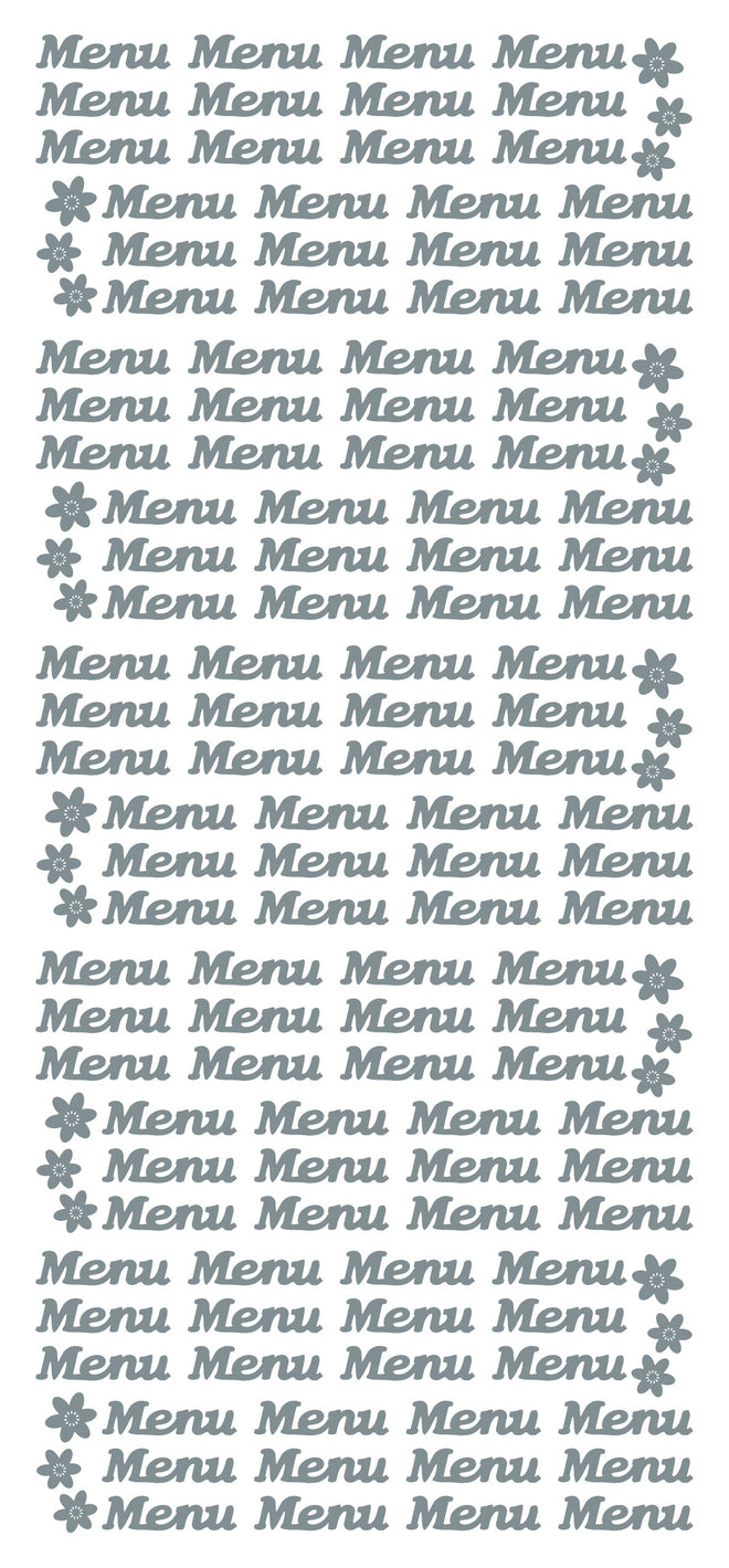 Peel Off Stickers - Menu