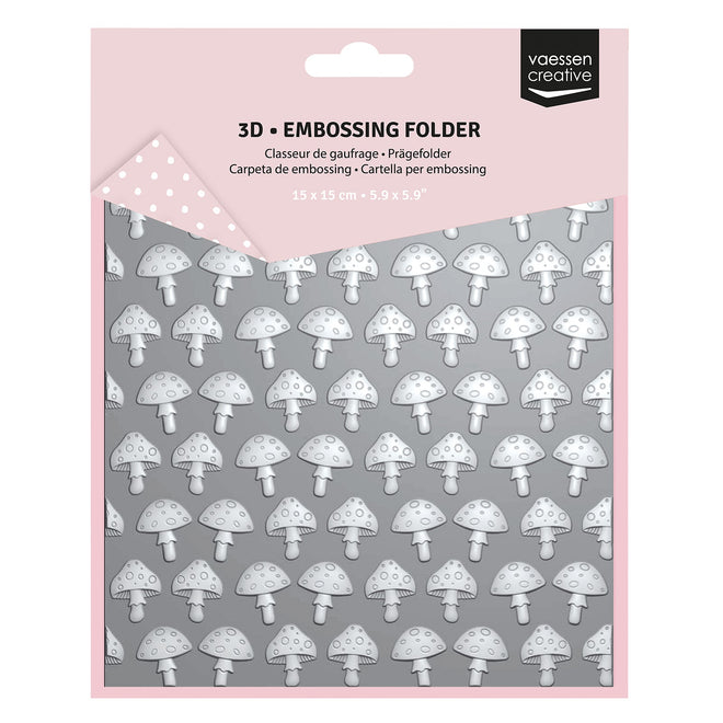 Vaessen Creative • Embossing Folder Mushrooms 5.9x5.9in 1pcs