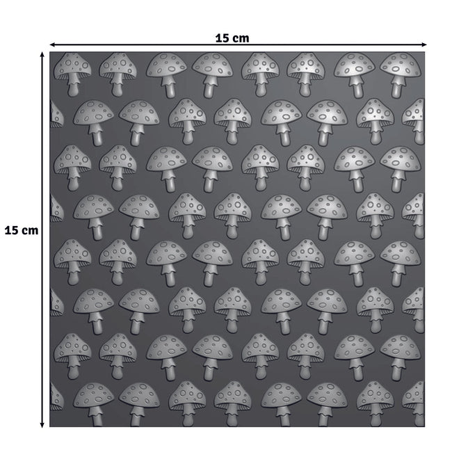 Vaessen Creative • Embossing Folder Mushrooms 5.9x5.9in 1pcs