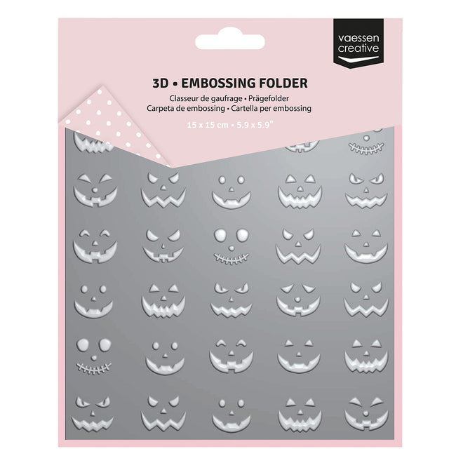 Vaessen Creative • Embossing Folder Pumkin Faces 5.9x5.9in 1pcs