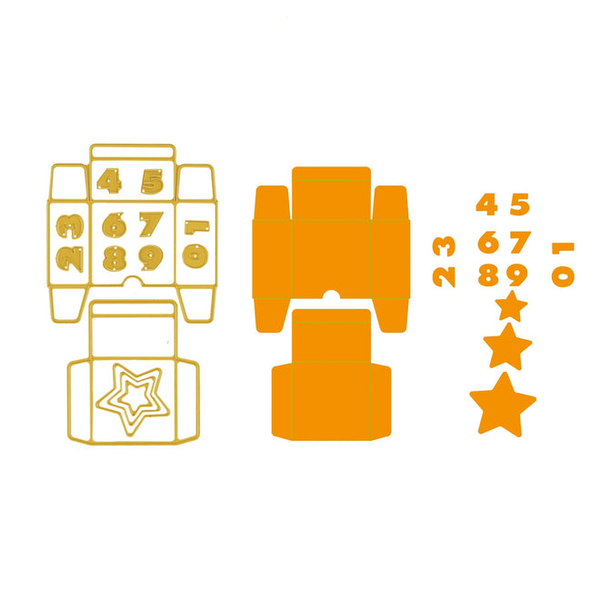 Vaessen Creative • Cutting Die Set Adventcalendar Box