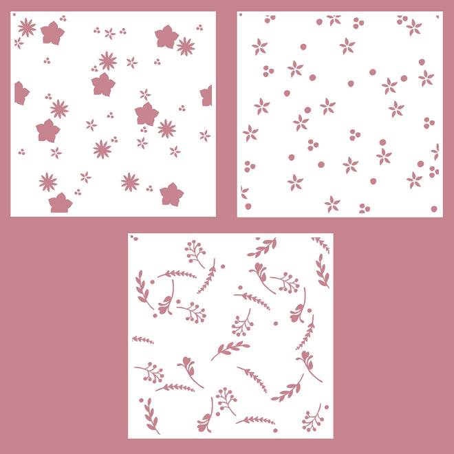 Vaessen Creative • Layered Stencils Flowers 15x15cm