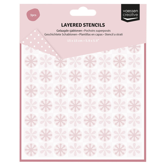 Vaessen Creative • Layered Stencils Checked Pattern 15x15cm