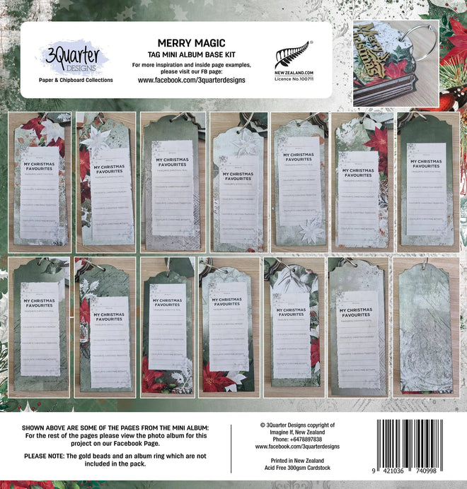 3Quarter Designs - Mini Album Base Kit - Merry Magic