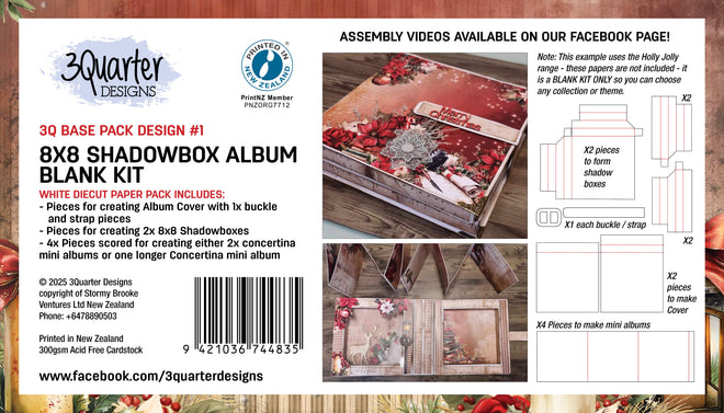 3Quarter Designs 8x8 Double Shadow Box and Album Kit