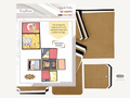 Craftreat Scrapbook Blank Quick Folio - Be Happy - Black, Kraft and White