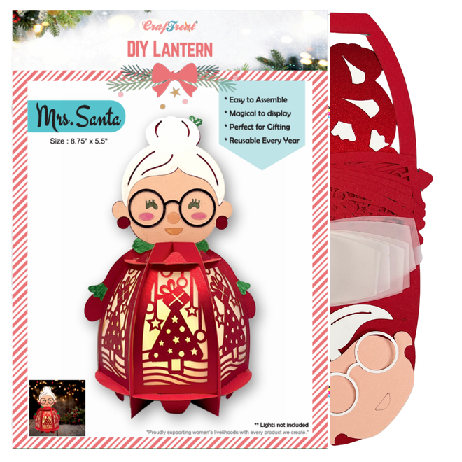 CrafTreat DIY Paper Lanterns - Mrs Santa