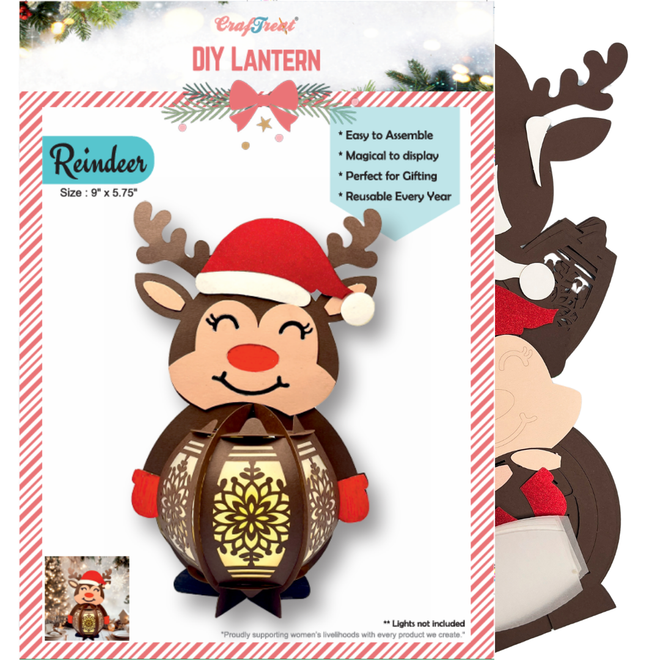 CrafTreat DIY Paper Lanterns - Reindeer