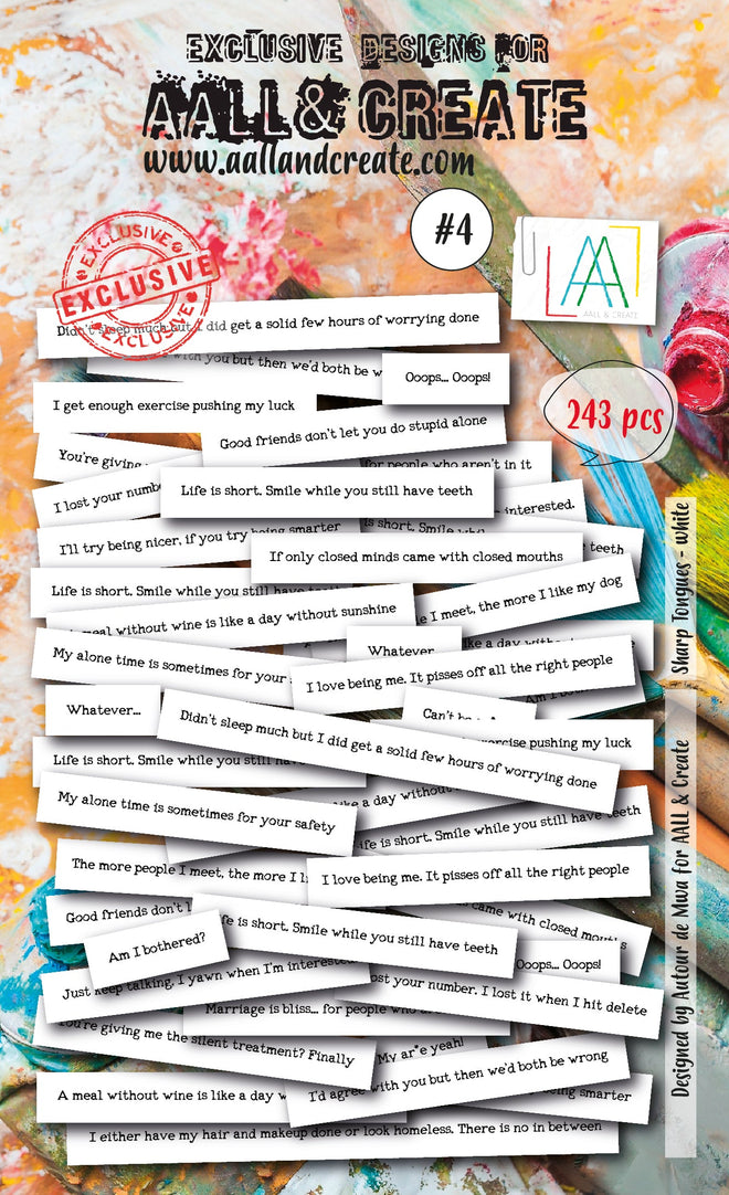 AALL and Create Ephemera - 004 - Sharp Tongues White