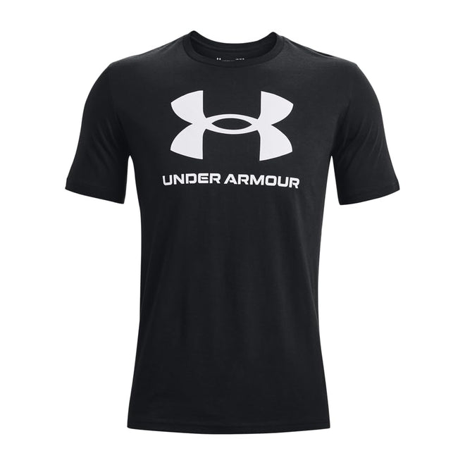 Under Armour Men's Sportstyle Logo Short Sleeve T Shirt, (001) Black / / White, Large 🍁 All In One Marketplace Canada