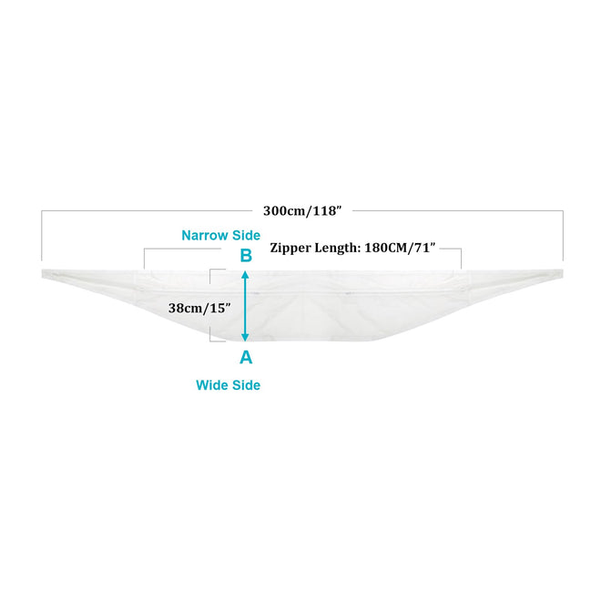 HOOMEE 300CM (118 inch ) Universal Window Seal for Portable Air Conditioner And Tumble Dryer Works with Every Mobile Air-Conditioning, Easy to Install Air Exchange Guards With Zip and Adhesive Fastener 🍁 All In One Marketplace Canada