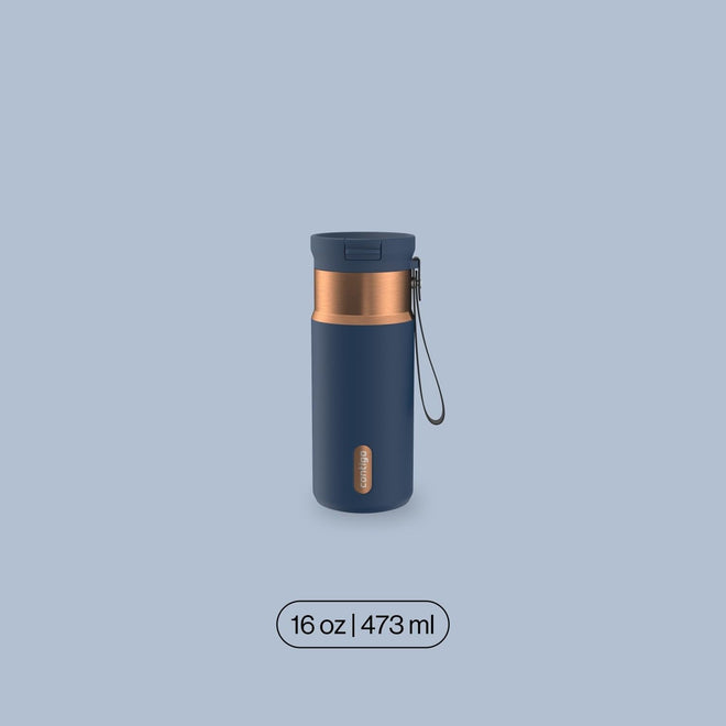 Contigo SnapSeal 16 oz Travel Mug w/Carry Strap | Vacuum-Insulated Stainless Steel for Hot Coffee & Tea or Cold Drinks | Spill-Proof Lid w/Straw Compatibility | BPA & Lead-Free | Dishwasher Safe 🍁 All In One Marketplace Canada