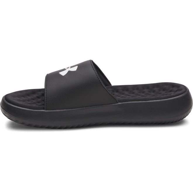 Under Armour Men's Ignite Pro 8 Fixed Band Slides Sandal, (004) Black/Black/White, 10 🍁 All In One Marketplace Canada