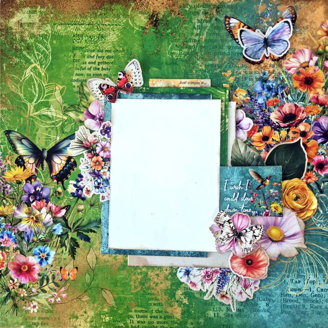 3Quarter Designs Fluttering Wings 12x12 Design Paper & Diecuts Set