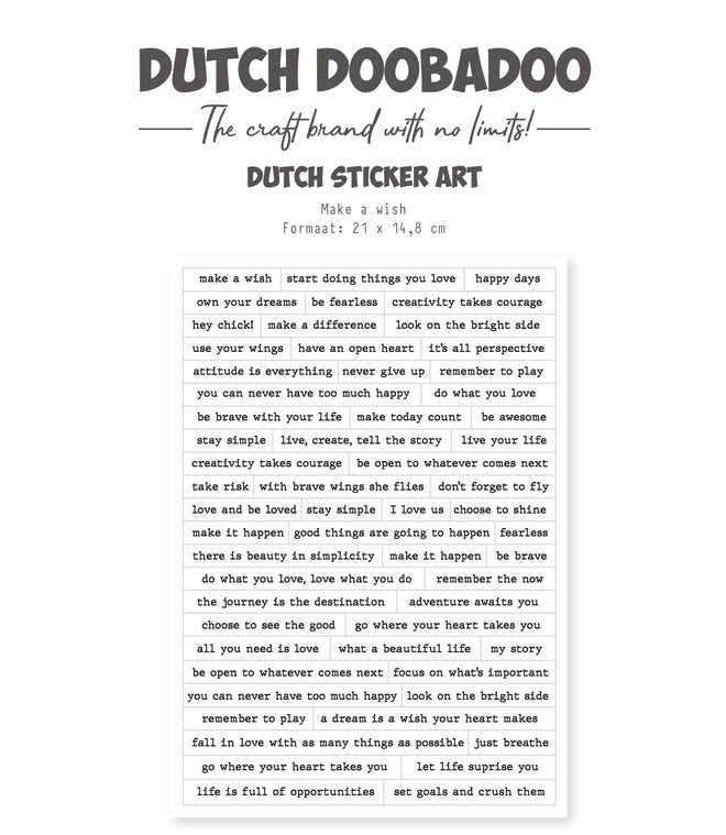Dutch Doobadoo DDBD Dutch Sticker A5 Happy Spring 1
