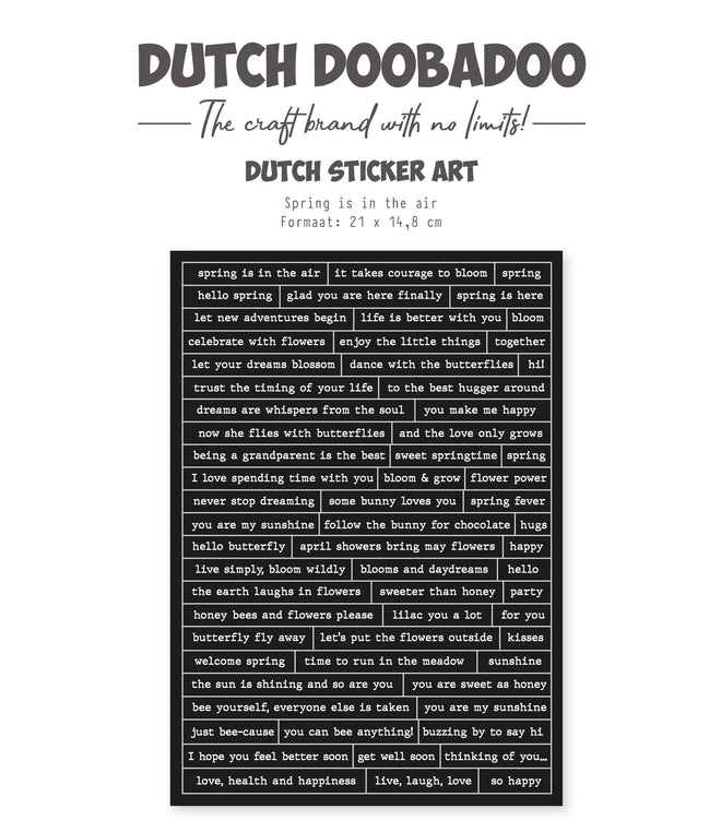 Dutch Doobadoo DDBD Dutch Sticker A5 Happy Spring 2