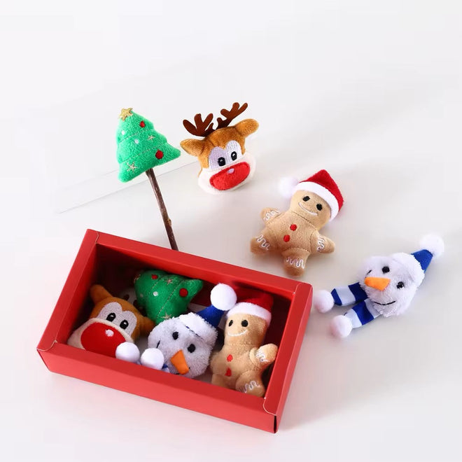 Holiday Plush Toy Gift Box for Dogs – Festive Dog Toy Set