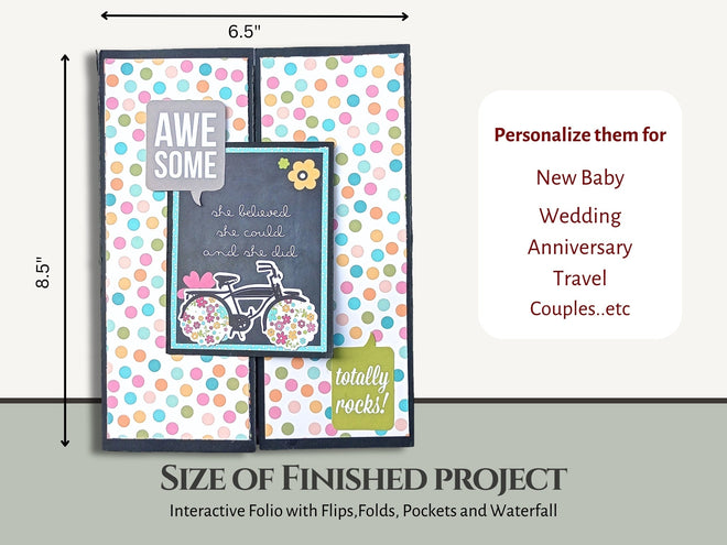 CrafTreat Scrapbook Blanks - Gate Fold Folio - Black Color