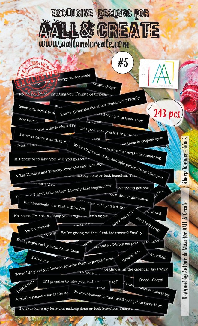 AALL and Create Ephemera - 005 - Sharp Tongues Black