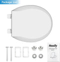 Soft Close Commercial Toilet Seat – 17 Round, Thickened White PP, Quiet Lid, Easy Install & Clean, Never Loosen, Restroom Grade, Fits Most Standard Toilets – Size: 17/19" 🍁 All In One Marketplace Canada