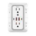 JcBlaon Outlet Extender Surge Protector - 6 Outlet Splitter with 4 USB Ports (2 USB C), Multiple Plug Expander Wall Charger, 3 Sided Multi Plug Wall Adapter Power Strip for Home Office Kitchen Travel 🍁 All In One Marketplace Canada