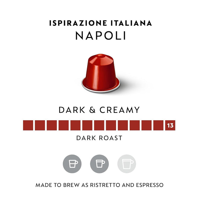 Nespresso Original Napoli Coffee Pods, Dark Roast, Intensity 13, 50 Pods 🍁 All In One Marketplace Canada