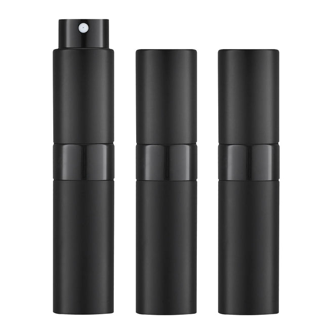 Lisapack Perfume Travel Spray Bottles - 8ml Mini Cologne Refillable Atomizer Decanter for Men - Small Size Travel Essentials Perfume Refill Decant Dispenser for Women Purse Pocket 3PCS Black 🍁 All In One Marketplace Canada