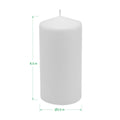 Stonebriar Unscented White Tall Pillar Candles, 65 Hour Burning Candle Pillars, Perfect for Decor, Weddings, Emergencies 3" X 6", 6 Count 🍁 All In One Marketplace Canada