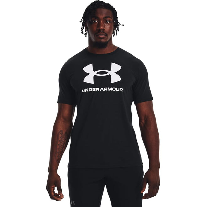 Under Armour Men's Sportstyle Logo Short Sleeve T Shirt, (001) Black / / White, 3X-Large 🍁 All In One Marketplace Canada