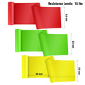 HAIBEI Resistance Bands Elastic Exercise Bands 3 Pack Physical Therapy Tension Band Recovery Band Workout Strength Training Bands for Women, Yoga, Arms,Upper Body and Shoulders (Red Yellow Green) 🍁 All In One Marketplace Canada