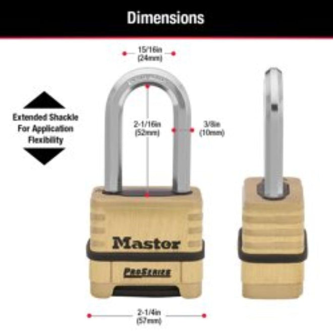 Master Lock ProSeries Set Your Own Combination Lock, 2-1/4" Wide, Brass, 1175LHSS 🍁 All In One Marketplace Canada