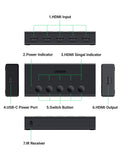 UGREEN HDMI Switch 5 in 1 Out 4K@60Hz, HDMI 2.0 Switcher 5 Port with IR Remote Selector Box 4K HDR 3D Dolby Vision Atmos CEC HDCP2.2, Compatible with PS5 4 3 Xbox Switch TV Black 🍁 All In One Marketplace Canada