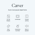 Aura Carver WiFi Digital Picture Frame | The Best Digital Frame for Gifting | Send Photos from Your Phone | Quick, Easy Setup in Aura App | Free Unlimited Storage | Gravel with White Mat 🍁 All In One Marketplace Canada