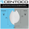 Centoco Round Front Toilet Seat, White (700-001) 🍁 All In One Marketplace Canada