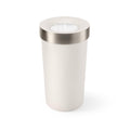 Umbra Vento Kitchen Trash Can – Large 16 Gal (62 L) Open Top Garbage Can for Home & Office – Modern Clean Design, Sand/Nickel 🍁 All In One Marketplace Canada