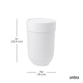 Umbra Touch Trash Can, Small 1.6-Gallon Garbage Bin with Swing Lid, Waste Basket for Bathroom or Office, White 🍁 All In One Marketplace Canada