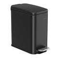 SONGMICS Bathroom Trash Can, Small Trash Bin with Lid, Slim for Small Spaces, Stainless Steel Garbage Can, Soft Close, 1.3 Gallon (5 L) Black ULTB560B05 🍁 All In One Marketplace Canada
