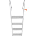 VEVOR Dock Ladder, Removable 4 Steps, 350 lbs Load Capacity, Aluminum Alloy Pontoon Boat Ladder with 4'' Wide Step & Nonslip Mat, Easy to Install for Ship/Lake/Pool/Marine Boarding 🍁 All In One Marketplace Canada