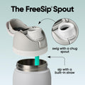 Owala FreeSip Insulated Stainless Steel Water Bottle with Straw for Sports and Travel, BPA-Free, 32oz, Foggy Tide 🍁 All In One Marketplace Canada