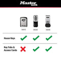 Master Lock Wall Mount Key Lock Box with Resettable Combination Lock, Outdoor Key Lock Box, 5 Key Capacity, 5401D 🍁 All In One Marketplace Canada