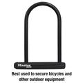 Master Lock Black Bike Lock with Key, Standard Size U-Lock for Bicycles and Other Outdoor Equipment, Anti-Theft Lock for Bikes, 8320D 🍁 All In One Marketplace Canada