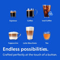 PHILIPS 3300 Series Fully Automatic Espresso Machine with LatteGo Milk System and integrated grinder, 6 Hot & Iced Coffee Pre-Sets, 40% Quieter SilentBrew, 15-Bar Pressure, Glossy Black (EP3341/50) 🍁 All In One Marketplace Canada