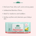 Aleva Naturals Bamboo Baby Sensitive Wipes- Natural and Organic Formula, Hypoallergenic, Biodegradable, Extra Strong and Ultra-Soft, Perfume Free Diaper Wipes - New Eco-Friendly, Sustainable Packaging- 72 Count X 6= 432 Wipes Total