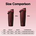 Owala FreeSip Sway Insulated Stainless Steel Water Bottle with Two-Way Spout, Built-In Straw and Bucket Handle, Made for Travel, School, and Sports, 40oz, BPA Free, Leak Proof, Black Cherry 🍁 All In One Marketplace Canada