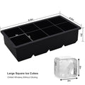 Bangp Large Ice Cube Tray for Whiskey,2 Pack Stackable Big Ice Cube Molds Make 16 Big Whiskey Ice Cubes,Easy Release Square Ice Cube Maker for Cocktails,Whiskey,Soups and Frozen Treats 🍁 All In One Marketplace Canada