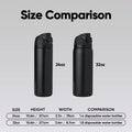 Owala FreeSip Insulated Stainless Steel Water Bottle with Straw, BPA-Free Sports Water Bottle, Great for Travel, 32 Oz, Very, Very Dark 🍁 All In One Marketplace Canada