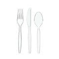 Gusto [360 Combo Pack] Heavy Duty Clear Silverware, Heavyweight Utensils - 180 Forks, 120 Spoons and 60 Knives Cutlery, Reusable, Perfect for Wedding, Parties and Events - Formerly Comfy Package 🍁 All In One Marketplace Canada