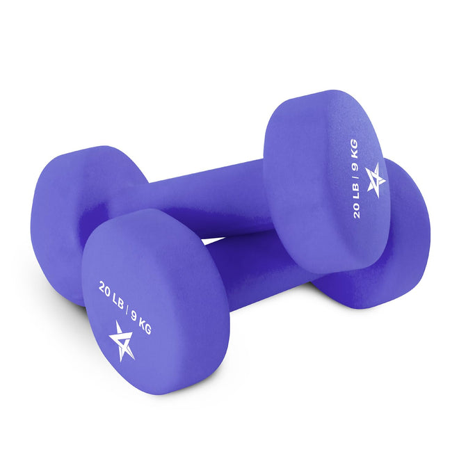 Yes4All Dumbbell Neoprene, poids et haltere, Weight Set, Hand Weights for Women, Dumbbells Pair, Free Weights (M. Purple - 20lbs) 🍁 All In One Marketplace Canada