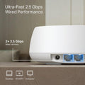 TP-Link Deco 7 BE25 Dual-Band BE5000 WiFi 7 Mesh Wi-Fi System - 4-Stream 5 Gbps, 240 Mhz | Covers up to 6,600 Sq.Ft | 2X 2.5G Ports Wired Backhaul | VPN,MLO, AI-Roaming, HomeShield (3-Pack) 🍁 All In One Marketplace Canada